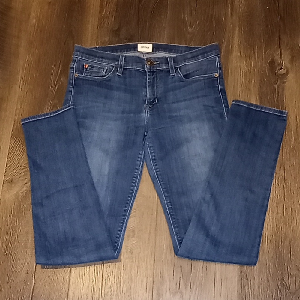 Hudson Colette Midrise Skinny Jeans Blue Wash Womens 28